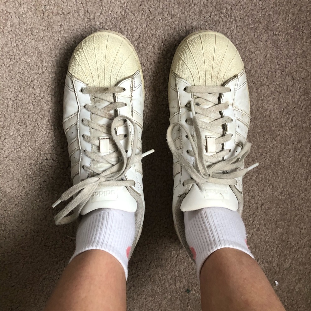 White adidas sneakers
